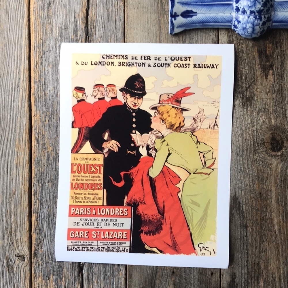 CF de l'Ouest Train Travel Advertising Vintage Poster